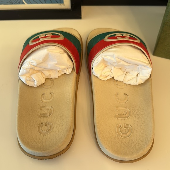 Gucci GG Interlocking Logo Rubber Sandals Slides Slip On Shoes-Sz 36 - Picture 7 of 8